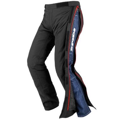 SPIDI Calças impermeáveis para motociclista Superstorm H2Out, preto/azul, XXL