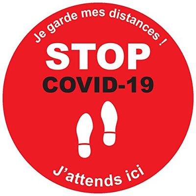 Ambiance Sticker col-floor-SAND-005_50 x 50 cm, rond, vloer stop