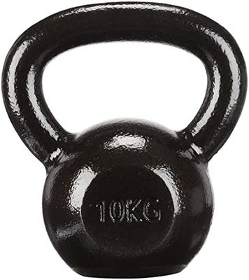 Amazon Basics Kettlebell en fonte 10 kg, Noir