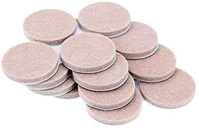 Merriway BH07072 - Almofadas de feltro auto-adesivas para móveis, 25 mm de diâmetro, 48 unidades, bege