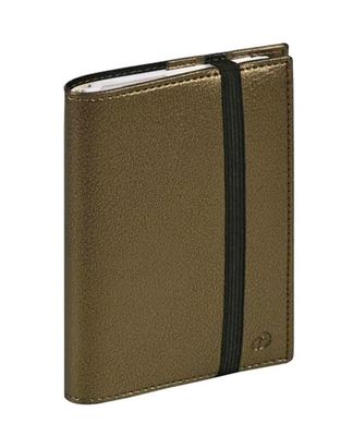 Quo Vadis Time & Life Time & Life Sju ficka med elastisk skoldagbok veckodagbok 10 x 15 cm khaki metall år 2023-2024