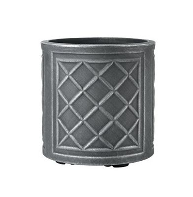 Maceta redonda Stewart 5107031 de peltre con efecto de plomo, 32 cm