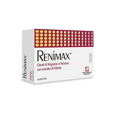 Renimax™ Integratore Alimentare - Formulazione combinata di Citrati di Potassio e Magnesio ed estratto di Fillanto - Calcolosi Renale - 30 bustine