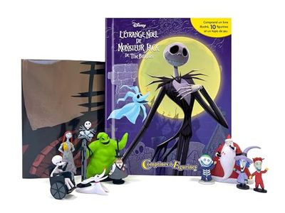 Disney L'Étrange Noël de Monsieur Jack Comptines et Figurines - Livre illustré, 10 figurines, tapis de jeu