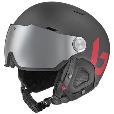 Bollé - Might Visor, Titanium Red Matte, Brown Gun Cat 2, Large, Snow Helmets, Unisex, Adult
