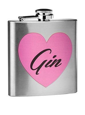 Premier Housewares Gin Design Hip Flask, Rostfritt stål - 170 ml