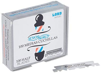 Sesiomworld Boîte de 100 paires de lames professionnelles "Crown Model" Haute efficacité 100 unités 200 g