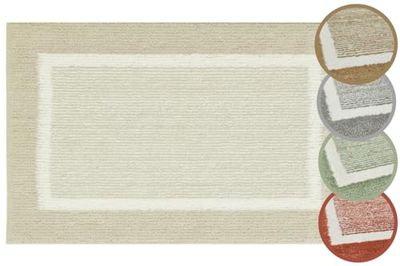 andiamo Tappetino da bagno antiscivolo Maui – Tappetino da bagno morbido e soffice – Tappetino da doccia per bagno, antiscivolo, lavabile, set da 40 x 60 cm + 50 x 80 cm, beige
