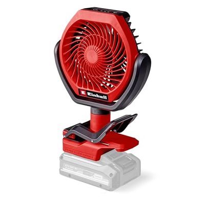 Einhell PXC Cordless Fan - 18V Brushless Motor, 110mm Blade, 3 Speed Settings, Infinitely Adjustable, Mounting Options - GC-CF 18/110 Li-Solo (Battery Not Included)