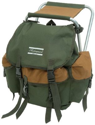 Shakespeare Folding - Mochila de banco de campismo, tamanho 100, cor castanho/verde