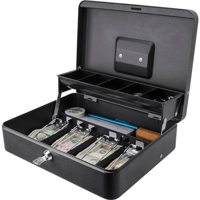 Barska 12 "estándar Registro Estilo Caja de caudales con Cerradura con Llave, Negro