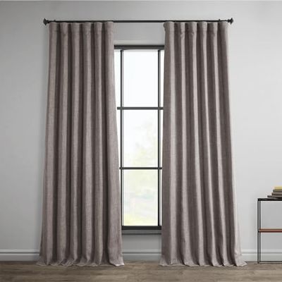 HPD Half Price Drapes Cortinas texturizadas de linho sintético para escurecer a sala, para quarto, 84 polegadas de comprimento (1 painel), 50 polegadas de largura x 84 polegadas de comprimento,