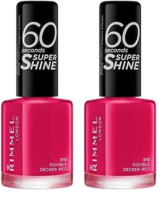 Rimmel 60 Seconds Super Shine Nail Polish, 8ml (Pack of 2)