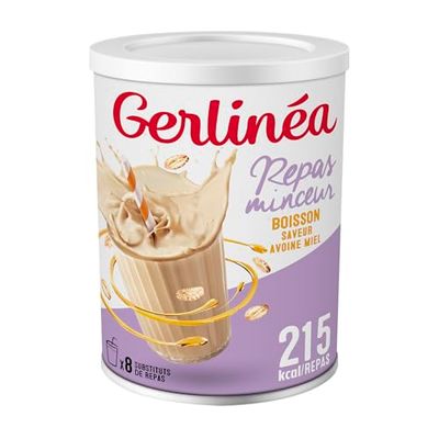 Gerlinéa Boisson Minceur goût Avoine Miel - Substituts de repas riche en protéines végétales - Poudre à reconstituer - contient 8 repas