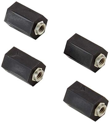 DeLock - Separadores (hexagonales, 10 mm, 4 Unidades), Color Negro