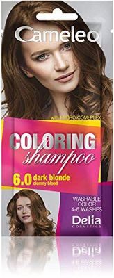 Cameleo - Shampoo Colorante – Dark Blonde - Aggiornamento del colore facile e veloce ''Tone In Tone''. - Senza ammoniaca e ossidanti – Shampoo in bustina - 40ml