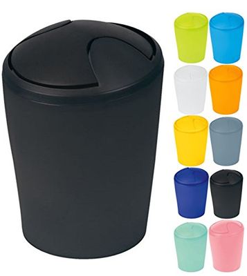 Spirella 10.14954 Move-Papelera de Polipropileno, Color Negro