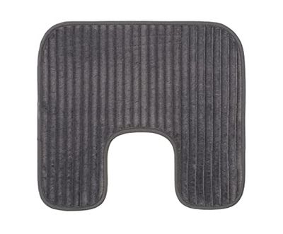 Gözze - Morbido Tappetino da Bagno Antiscivolo con Forma a U, 100% Poliestere, 50 x 45 cm - Antracite