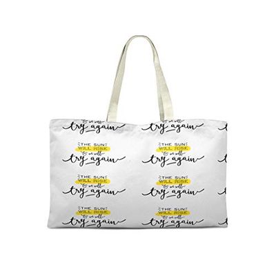 Bonamaison Printed Tote Bag, Reusable Grocery Bag, Shopping Bag, Machine Washable, Foldable, Canvas Cloth Bag with Handles, 50x40 cm