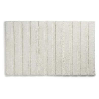kela Tapis de Bain Megan, 80 cm x 50 cm, 100% Coton, offwhite, antidérapant, Lavable à 30° C, Convient pour Le Chauffage au Sol, 23581