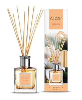 Areon Neroli Rieten diffuser/150 ml/1 verpakking/parfum voor thuis of op kantoor, langdurig aroma, rietstickset voor diffuser