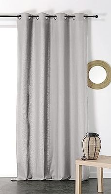 Linder 511/91/375FR/135 Rideau à Œillets Coton/Lin Gris Foncé 135 x 260 cm