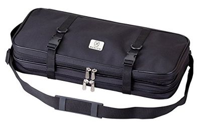 Mercer Culinary Estojo para facas com fecho duplo, aço inoxidável, preto, 19,5 x 2,4 x 9,5 polegadas