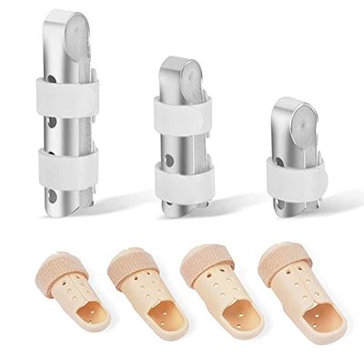 Sopito Vingerspalken, 7 stuks vingersteunbrace vingerstabilisator voor gebroken vingers rechttrekken artritis knokkel immobilisatie voor volwassenen en kinderen (3 verschillende maten)