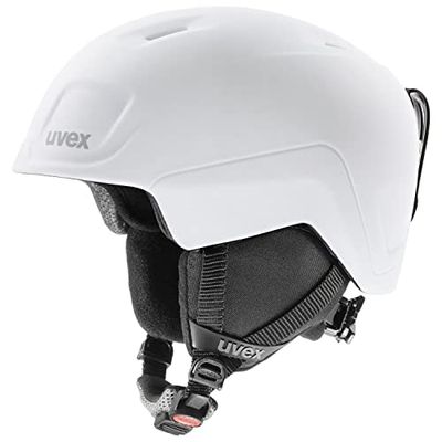 uvex Heyya Pro - Casque de Ski pour Enfants - Réglage de la Taille Individuel - Ventilation Optimisée - White-Black Matt - 54-58 cm