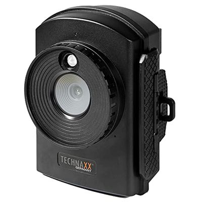 Technaxx TX-164 Time Lapse Camera for Construction, Overview,Nature - Waterproof-Outdoor & Indoor Uses-Built-In Microphone & Speaker-FullHD Video - Make Video or Stop Motion with Timelapse Cam,Black