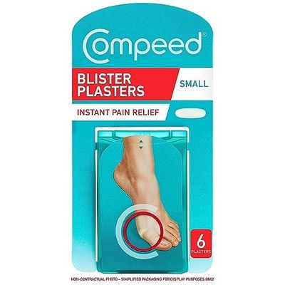 Compeed Small Size Blister Plasters, 6 Hydrocolloid Plasters, Foot Treatment, Heal fast, Packaging May Vary