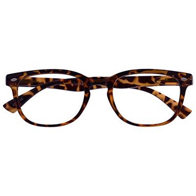 OPULIZE Reading Glasses Brown Tortoiseshell Reading Glasses Designer Style Mens Womens Spring Hinges UVR014 +3.00