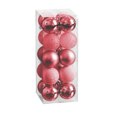 BigBuy Christmas Boules de Noël Rouge 5 x 5 x 5 cm (20 unités)