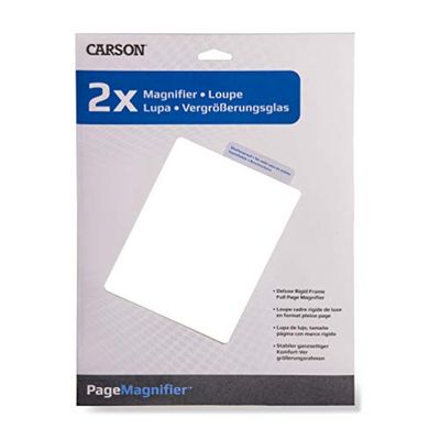 Carson Page Magnifier 2 x bladvergrootglas, volledige pagina's formaat, ideale leeshulp voor boeken, kranten, tijdschriften (DM-21)