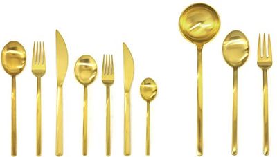 Mepra Due Ice Oro Besteck Set, 87