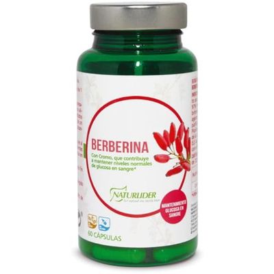 Naturlider - Berberina, Complemento Alimenticio a Base de Berberina y Cromo - 30 cápsulas