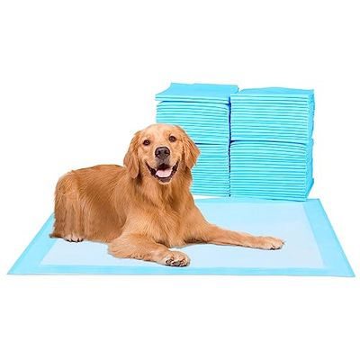 ScratchMe Lot de 20 Tapis de Dressage imperméables Super absorbants pour Chien et Chiot, Grande Taille, 60 x 90 cm, Bleu, Grand Format