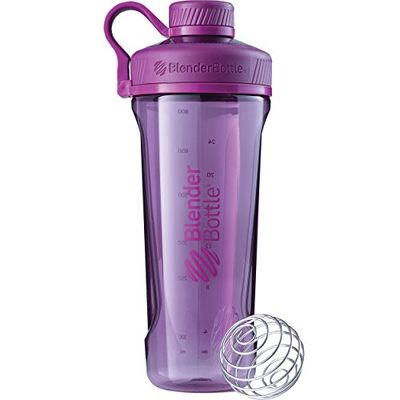 Blender Bottle Radian Tritan | Protein Shaker Cup| Diet Shaker| Water Bottle | with Blender Ball | 940ml- Plum