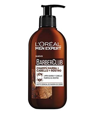 L'Oreal Paris Men Expert - Barber Club Shampoo 3 em 1 para barba, cabelo e rosto, 400 ml (2 unidades de 200ml cada)