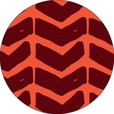 Bonateks, Round Digital Printed Mouse Pad, Non-Slip Base, for Office and Home, Diameter:22cm