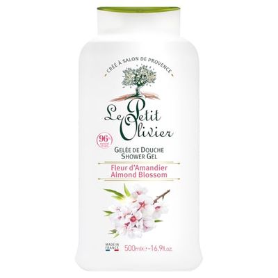 Le Petit Olivier - Galaretka prysznicowa - Kwiat migdałowca - Wyprodukowano we Francji - Butelka 500 ml