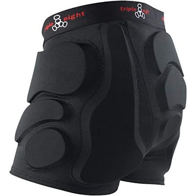 Triple 8 RD Bumersaver Shorts de Skateboard Mixte, Black, M