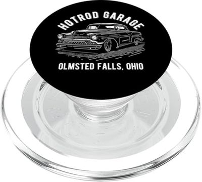 Diseño de auto clásico de Olmsted Falls Ohio Hotrod Garage PopSockets PopGrip para MagSafe