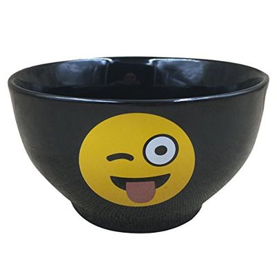 EMOTICONWORLD q2145 – Bol, diamètre 14 cm, Couleur Noir