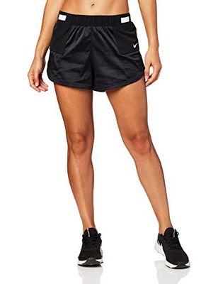 Nike W Nk Tempo LX Short Rebel, Pantaloncini Sportivi Donna, Black/Black/White/(White), XS