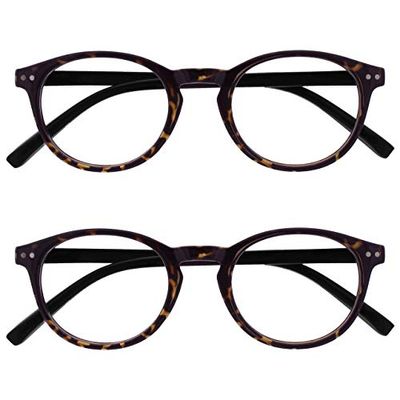 Opulize Zen Pack 2 óculos de distância curto de vista miopia pequeno escuro castanho homens mulheres MM24-2 -1,00