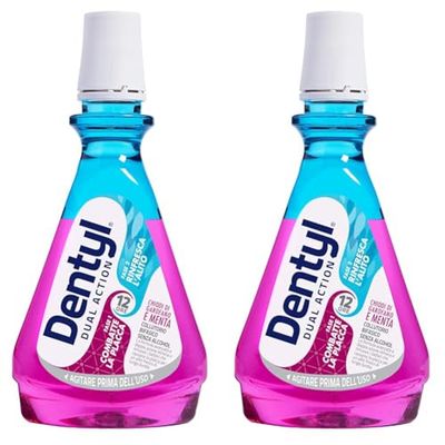 Dentyl Dual Action Collutorio 500 ml - Chiodi di Garofano e Menta- 1 pezzo (Confezione da 2)