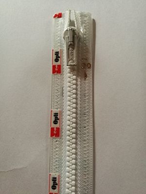 Opti P60-30-00009 Zip, 100% Polyester, 00009 White, 30 cm