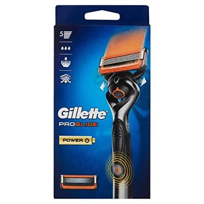 Gillette ProGlide Power - Maquinilla de afeitar para hombre, cuchillas de afeitar a mano alzada, 1 mango y 1 cuchilla de afeitar de 1 cuchilla, refina las áreas más difíciles