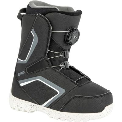 Nitro Droid Boa Botas de Snowboard, Niños, Blk-Wht-Charcoal, 205